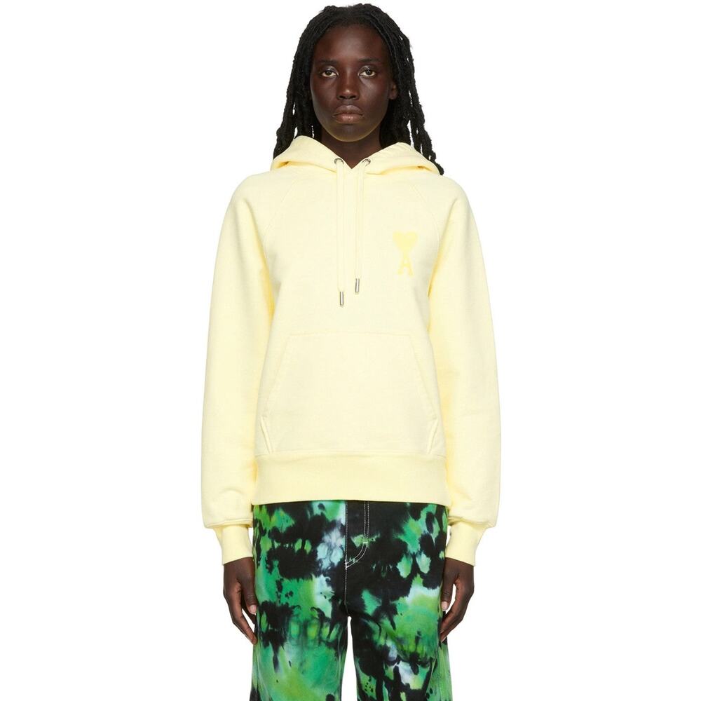 Ami Yellow Ami De Cœur Hoodie Sweatshirt - XXS